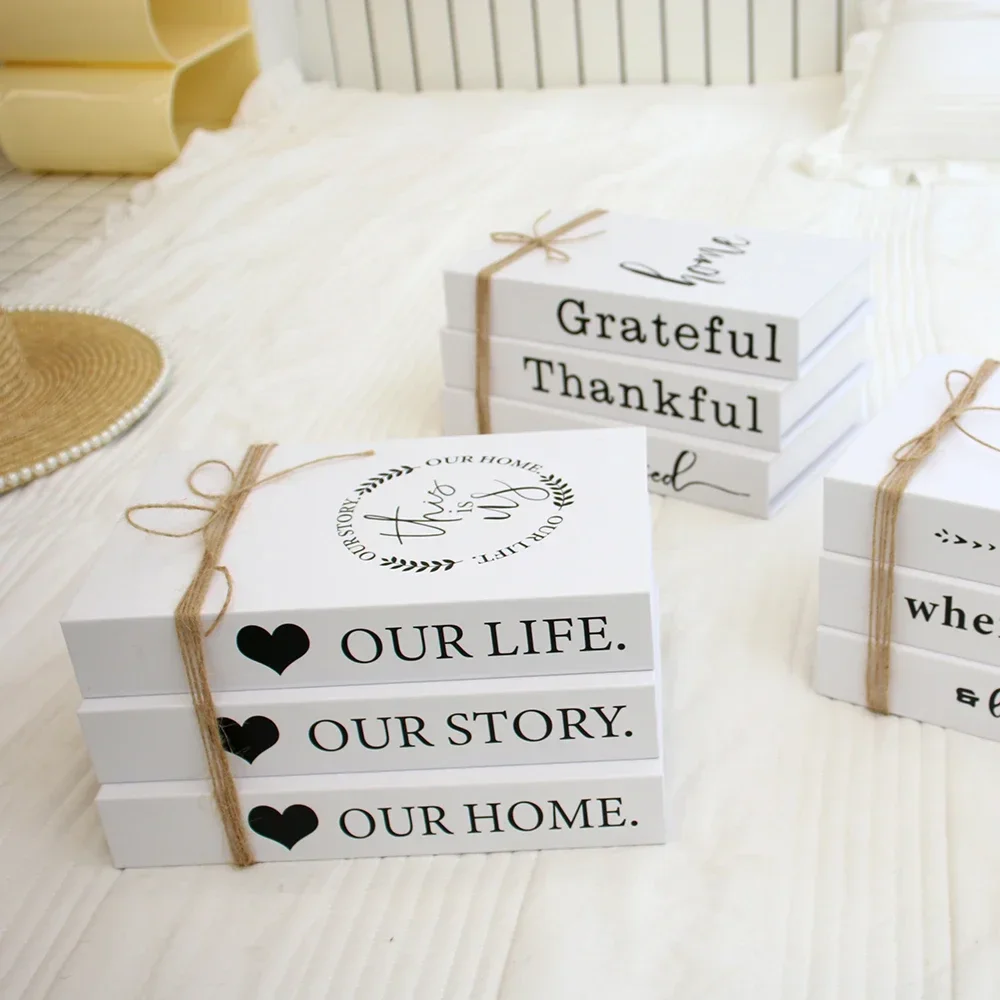 

3Pcs/Set Fake Book for Decoration Simple Living Room Faux Books Villa Shelf Room Coffee Table Props Book Ornaments Home Decor