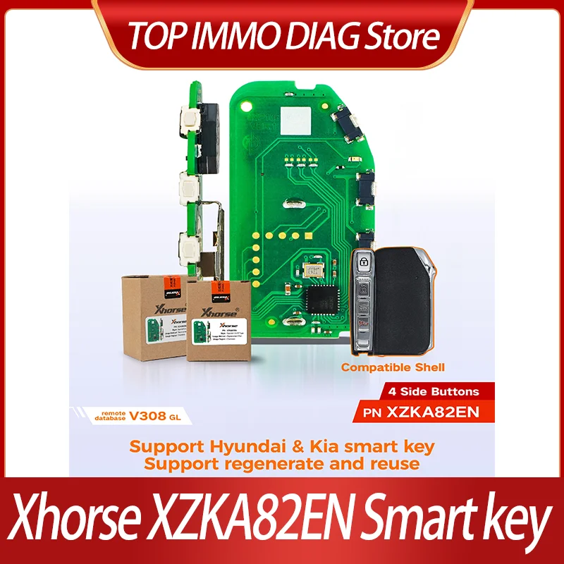 

Xhorse XZKA82EN XZ series K.A ST специальная плата PCB для смарт-ключей, эксклюзивная для Hyundai/Kia, для регенерации и повторного использования, совместима с VVDI2 mini KEY tool max plus