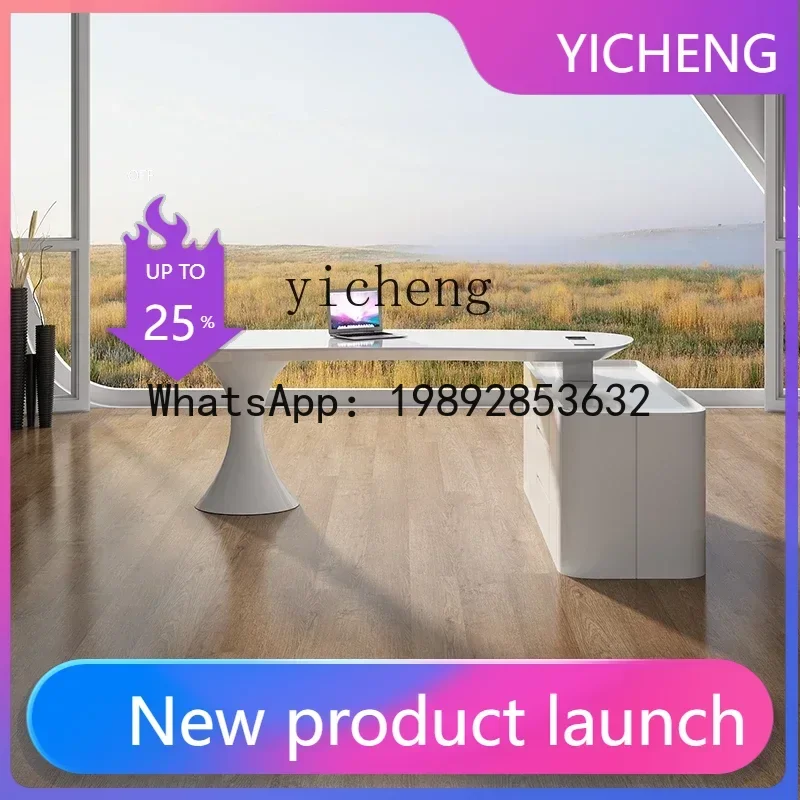 

White Piano Paint Desk Desk Creative Modern and Simple Laptop Desk