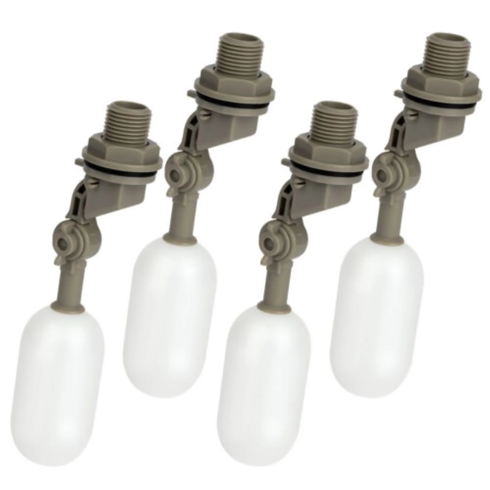 4Pcs Mini Float Valve 1/2-inch Water Float Valve With Adjustable Arm Automatic Fill Valve Kit For Livestock Water Tank Fountains