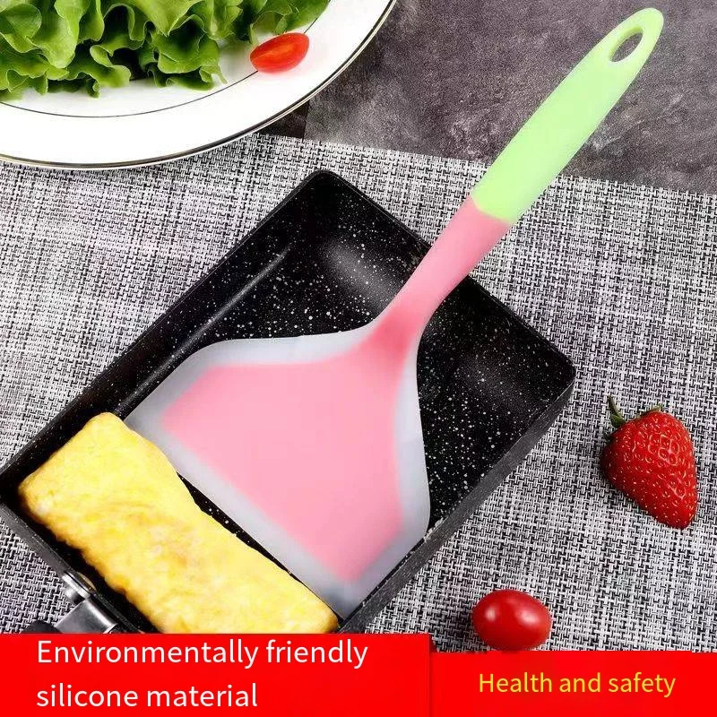 Silicone Kitchen Ware Cooking Utensils Spatula Beef Meat Egg Kitchen Scraper Wide Pizza Cooking Tools Shovel Non-stick Spatula