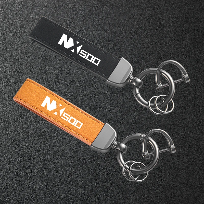 

For HONDA NX500 NX 500 nx500 Motorcycle Keyring High-Grade Leather Suede Keychain Accessories