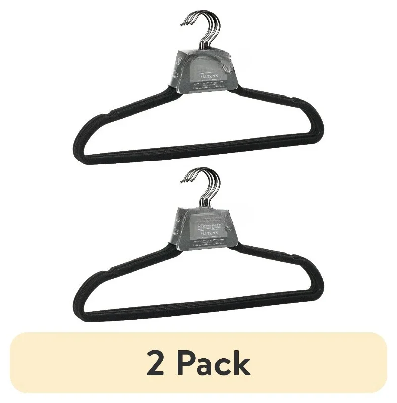 

Tool Non-Slip Velvet Clothing Adult Hangers, Black, 5 Count