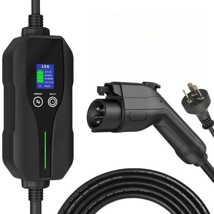 Portable and efficient EV car charger Type 1 3.5 - 11KW adjustable power, safe and reliable
