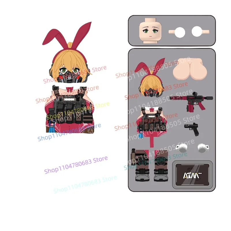 

MOC Building Blocks Mini Figure Delta Female Warrior Assembly Model Ornament, Anime Game Character Toy Gift Action Figure