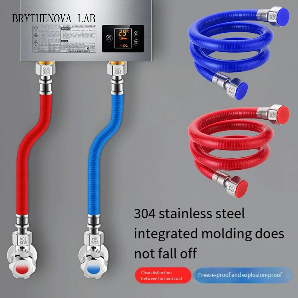 Flexible Inlet Water Hose for Hot and Cold Water Made Heaters from 304 Stainless Steel with Easy Connection Features