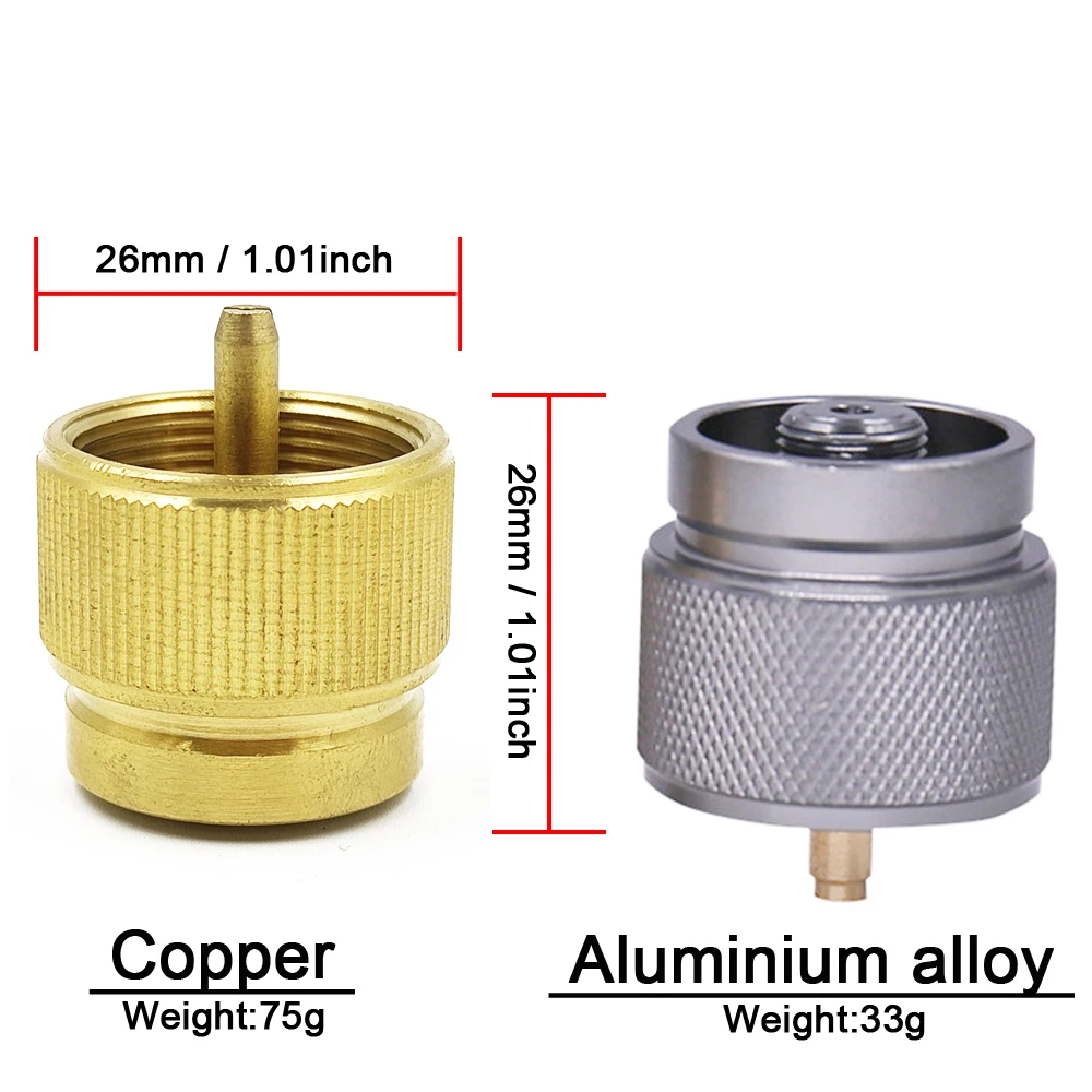 Mapp Propane Fuel Tank Adapter Lindal Valve Output Camping Stove Tank Convert MAPP Gas Tank Adapter 1 LB Cylinder Input