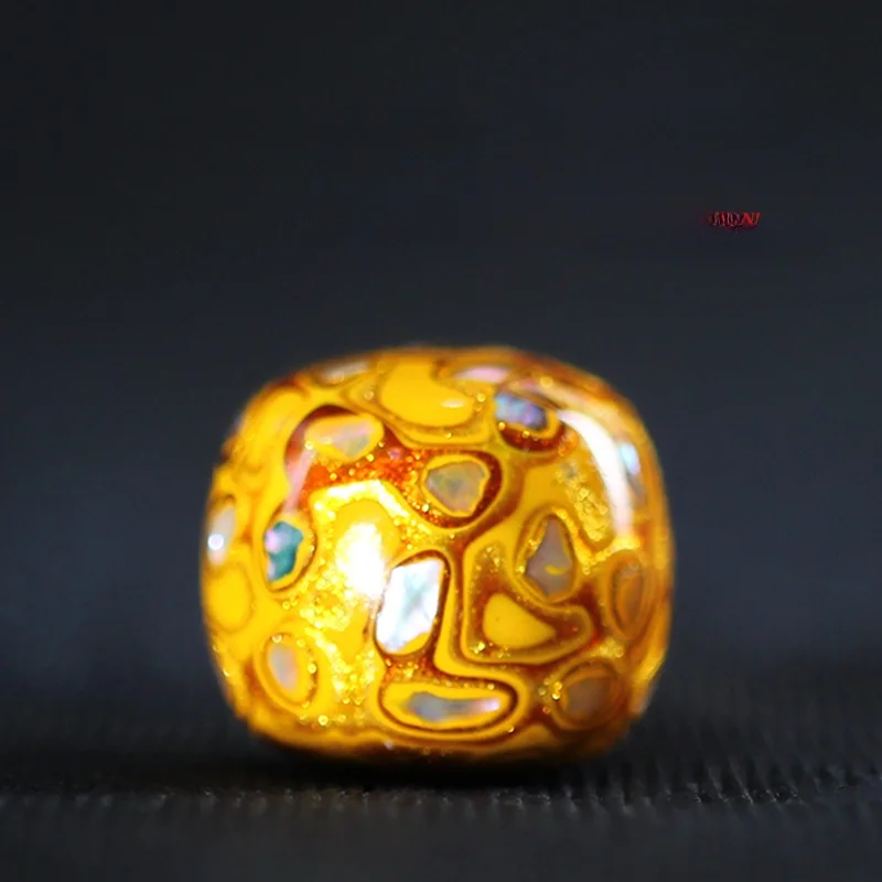 Contas Artesanais de Concha Maki-Nakashi 11x12mm, Grandes Pérolas Laqueadas para Artesanato DIY, Montagem de Pulseiras, Acess...