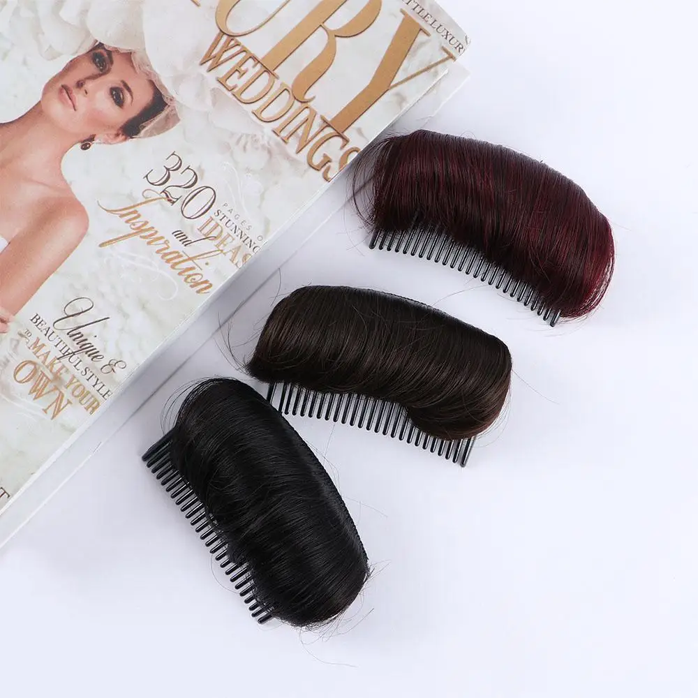 Wig Cushion Stable Comfortable High Temperature Fiber Insert Comb Invisible Fluffy Hair Pad for Female