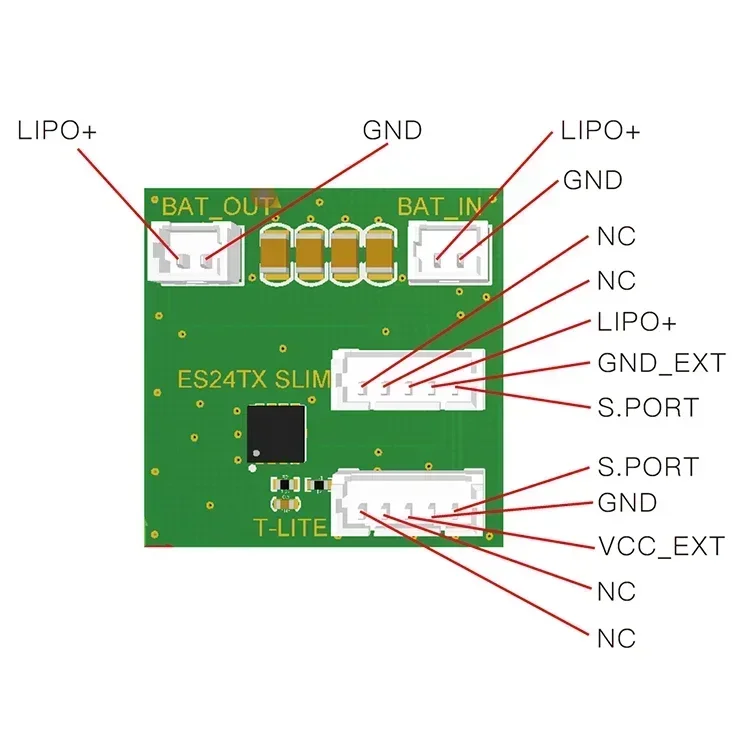 HappyModel ExpressLRS ELRS TX 모듈 교체 EXTCONV 배전 전원 보드, PDB T-LITE DIY 부품, ES24TX Lite