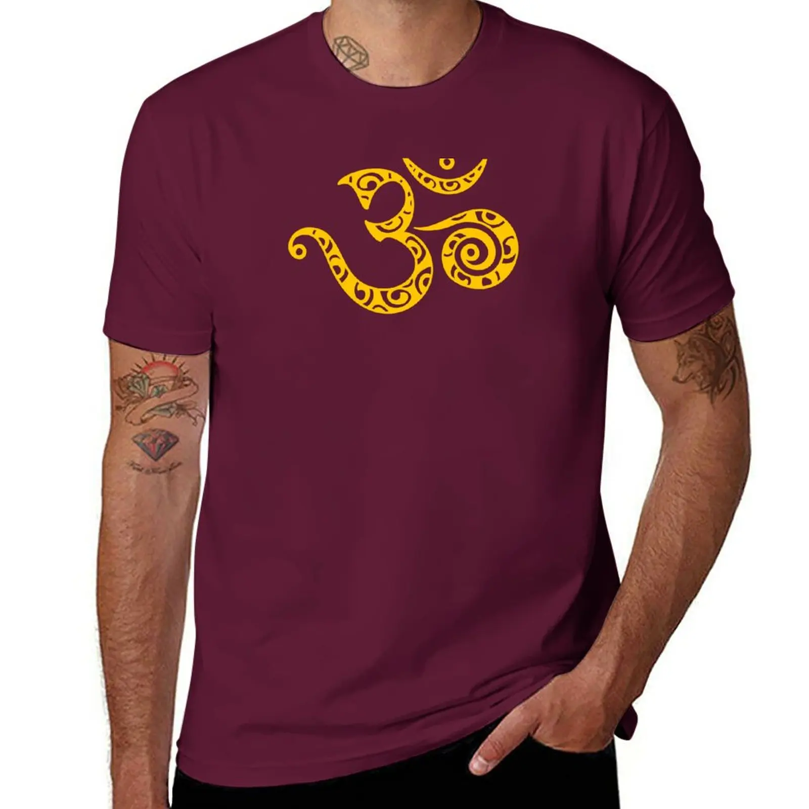 OM - Mantra - Buddhism - Yoga, Symbol, Sound of the Universe T-Shirt plus sizes korean fashion black t shirts for men