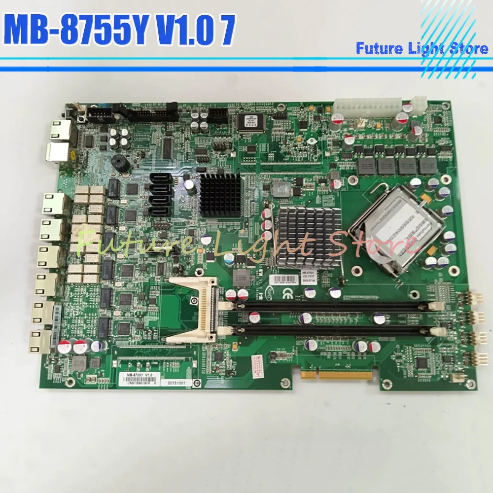 Firewall Disassembly Motherboard MB-8755Y V1.0 7 Gigabit Ethernet Ports 4 SATA