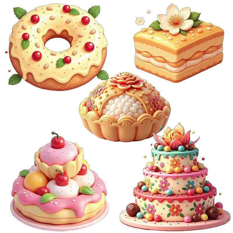 Three Ratels CG134 Funny cartoon pastry stickers for home decoration dessert shop window decals