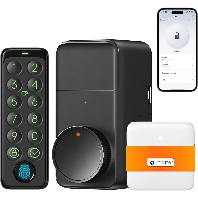 

Умный замок Wi-Fi Pro с сенсорной клавиатурой, дверной замок без ключа с отпечатками пальцев, электронный засов Bluetooth, защита от атмосферных воздействий IP65