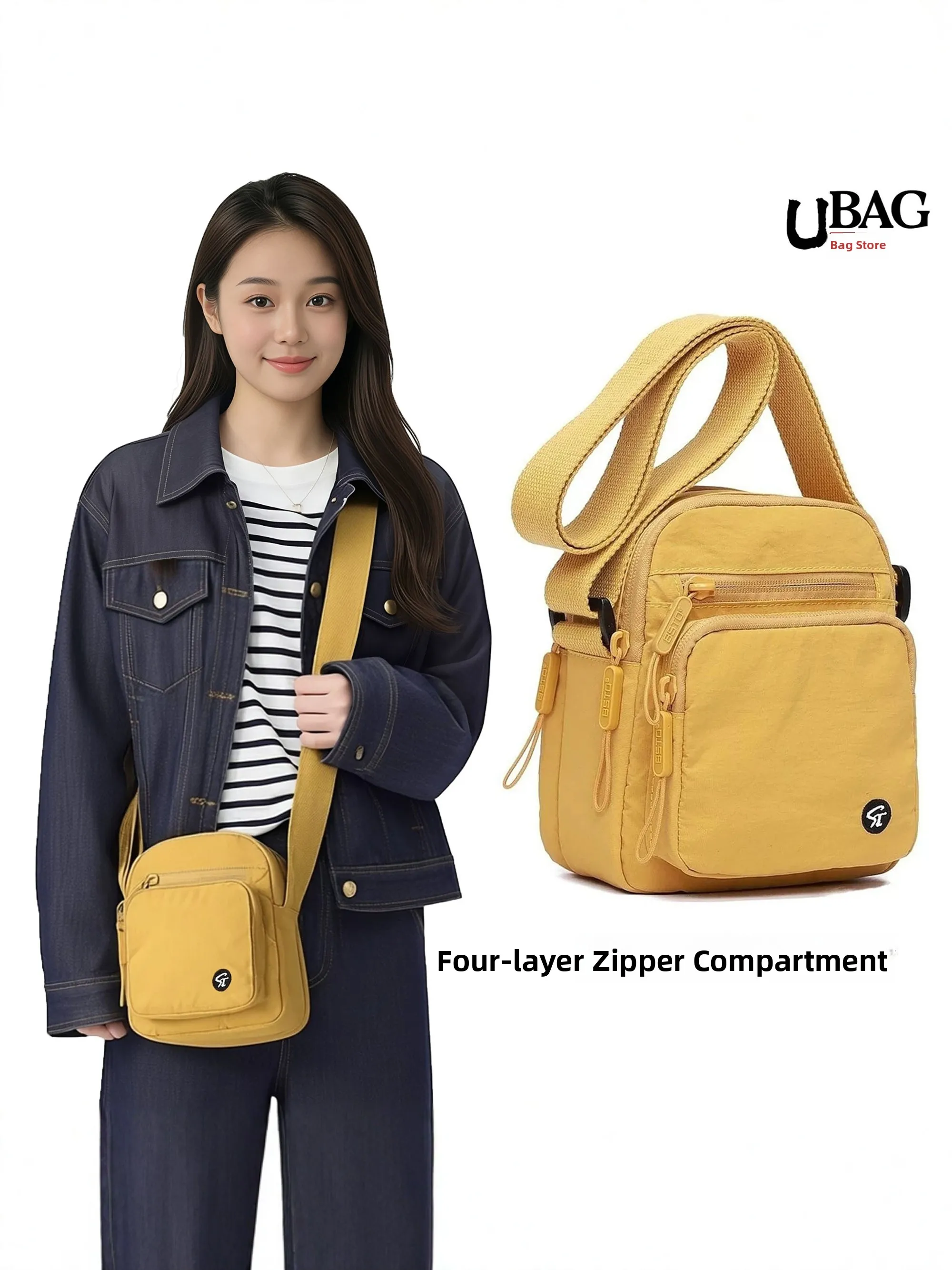 

High Quality Fashionable Versatile Lightweight Waterproof Mobile Phone Bag Single Shoulder Crossbody Simple Commuting Bag