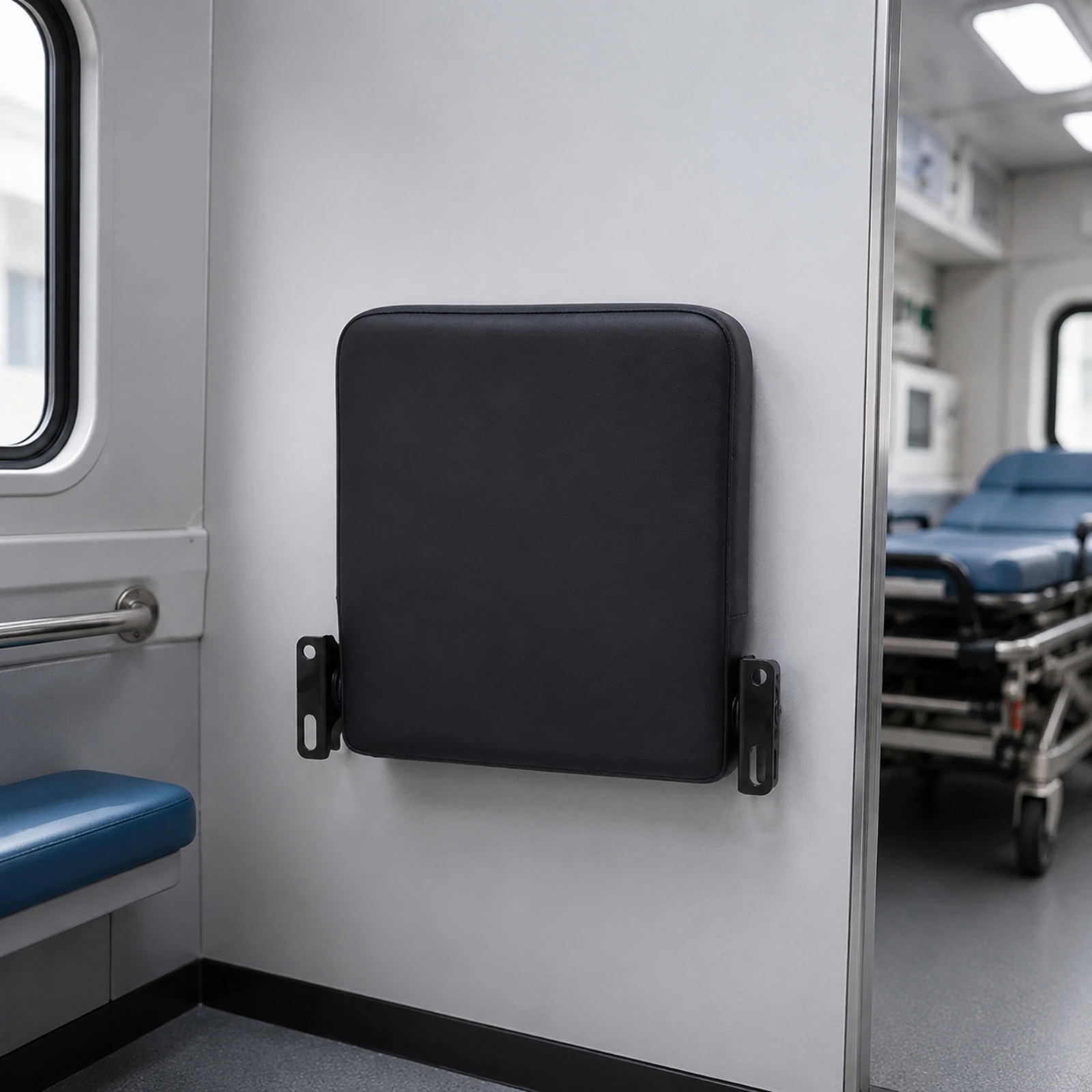 Flip-up Seat with Self-Returning Mechanism Space-Saving Folding Flip-up Seat Wipe-Clean for RV, Caravan