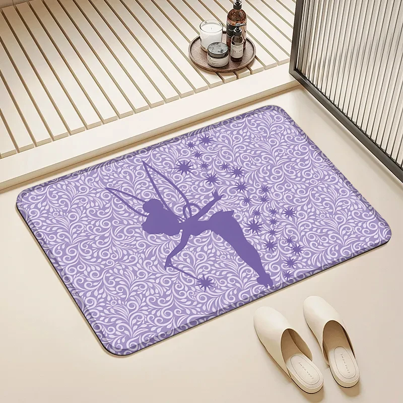 

Disney Tinker Bell Silhouette Door Mat Non-Slip Washable Floor Rug for Home Bathroom Kitchen Decor