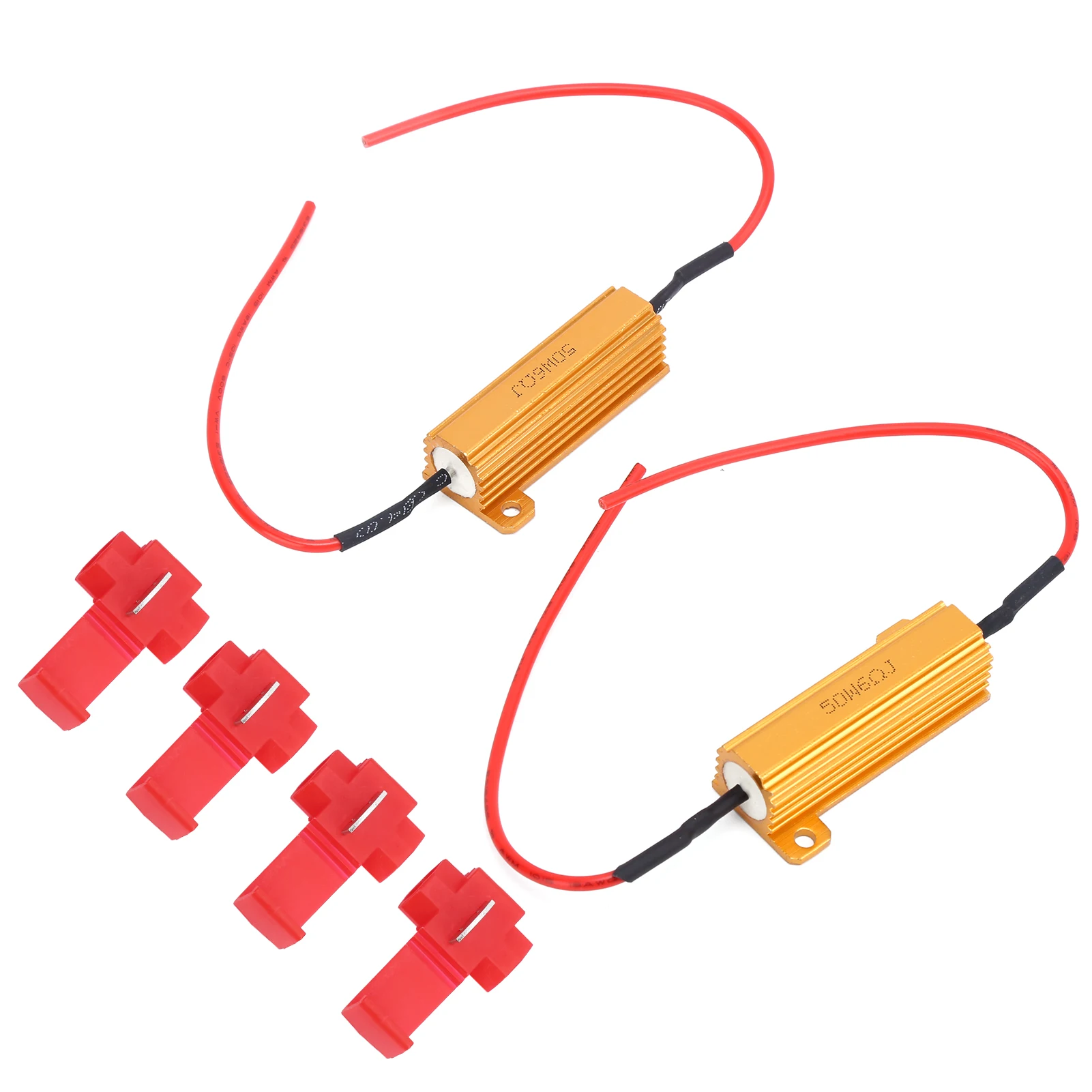 50 واط LED فك خطأ فك المعادن + ABS المواصفات القياسية 6Ω لقطع غيار السيارات لمصباح النهار الجري للمصباح الأمامي