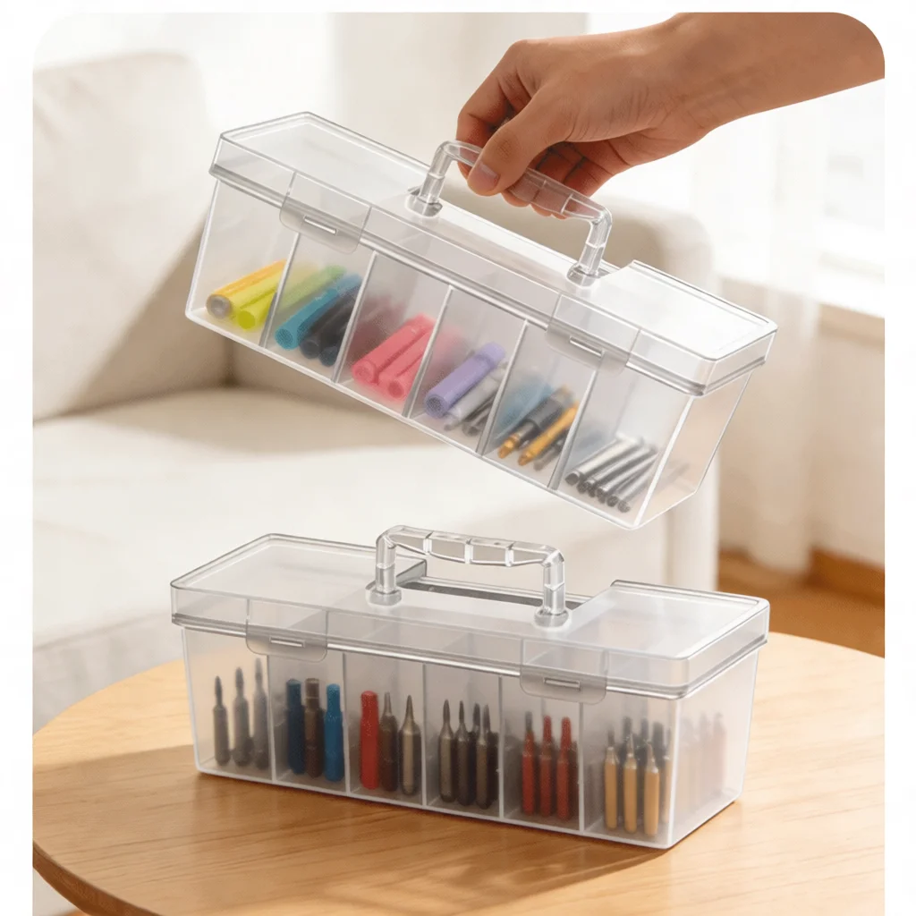 Portable Component Organizer Box Multi Grid Tool Container For Small Parts Electronics Screws Repair Accessories