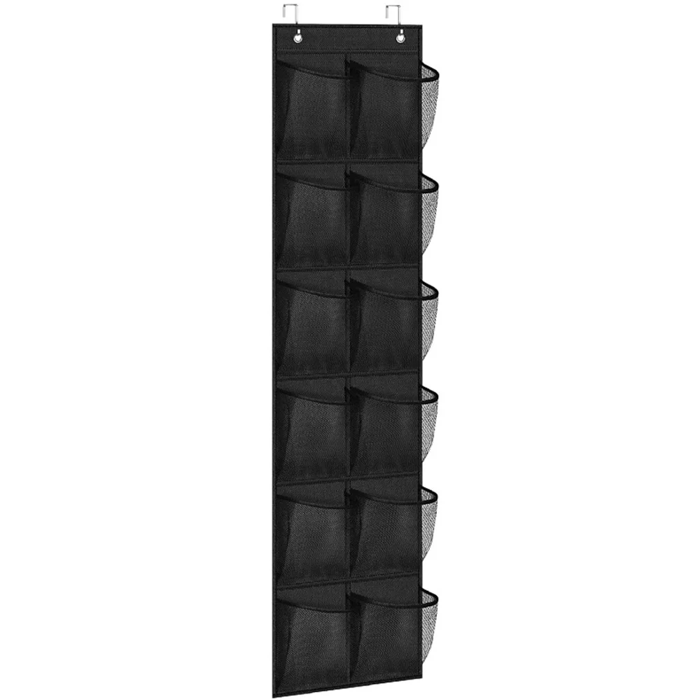 12 zakken over de deur schoenenorganizer grote gaaszakken met 2 haken transparante stoffen schoenenrek opbergtas voor slaapkamer