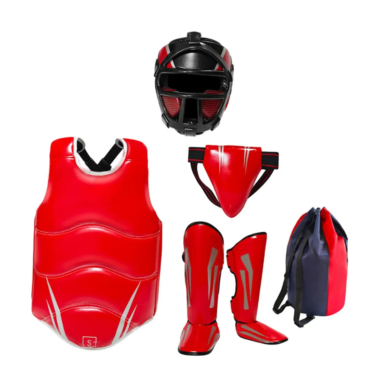 Taekwondo Protective Gear Set Boxing Headgear Taekwondo Chest Guard Thickened