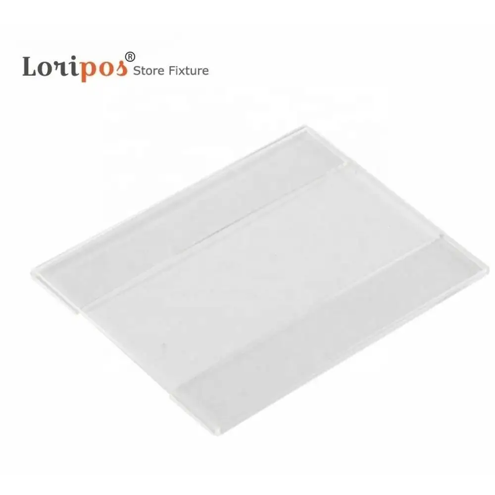 20 pezzi 10x4 cm etichetta montata a parete cornice in acrilico piatto quadrato porta biglietti da visita copertura carta cartellino del prezzo display