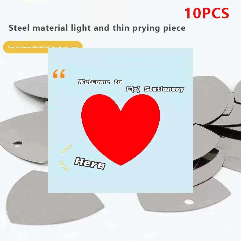 10Pcs Flexible Stainless Steel Disassembly Sheet Pry Bar Crowbar LCD Computer Mobile Phone Screen Removal Repair Tool-F(x)