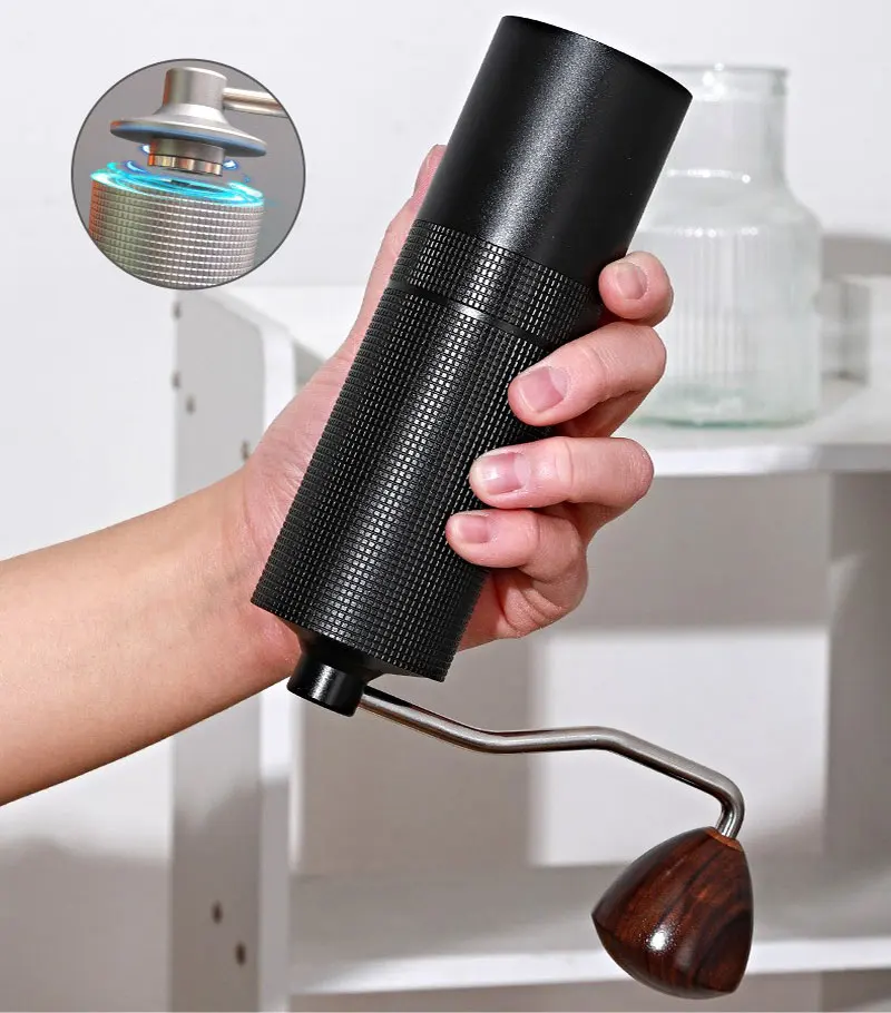 Manuelle Kaffeebohnenmühle, verstellbare Kaffeemaschine für Espresso, Handtopf, Moka-Kanne