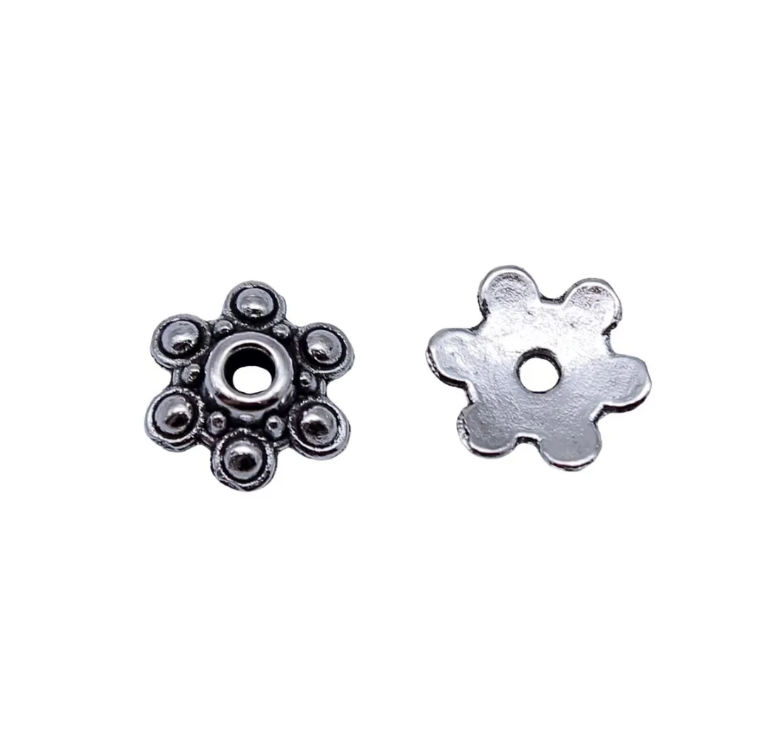 

80pcs 10.4x10.4mm Zinc alloy metal tibetan silver plated bead caps T1155 for jewelry making