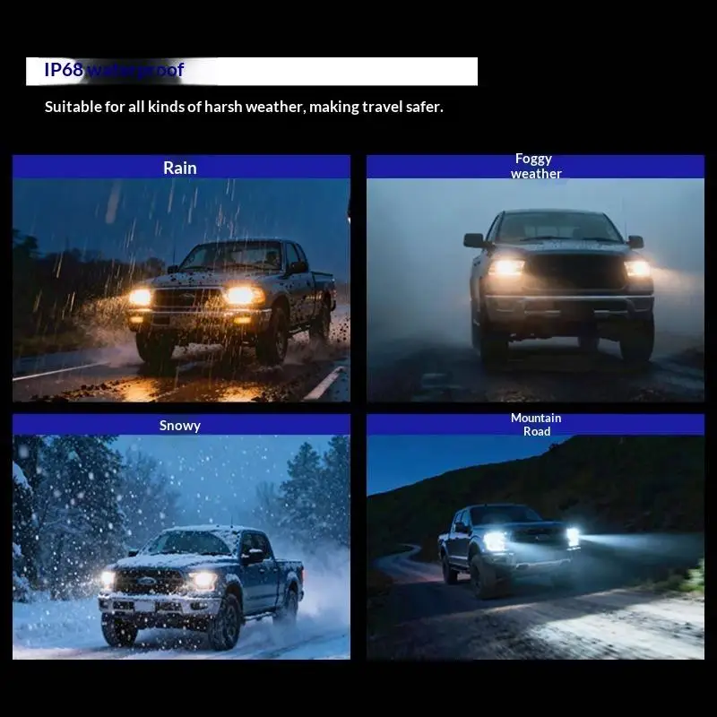 1PCS P15D H6M LED Motorcycle Headlight Hi Lo Beam Yellow White Dual Color for ATV UTV Motorbike Upgrade