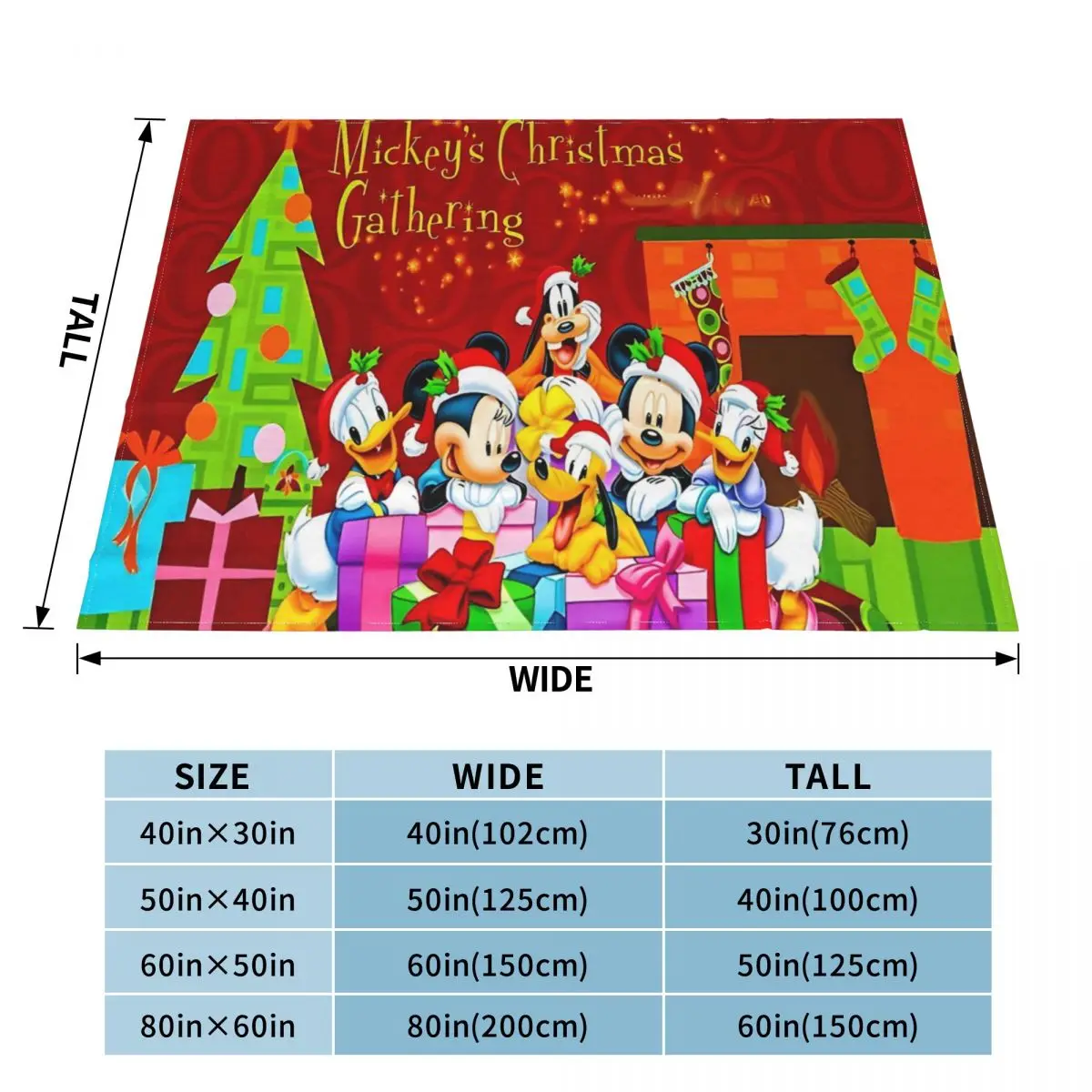 Kawaii Mickey Mouse Christmas Blankets Flannel All Season Breathable Super Soft Throw Blanket for Bedding Outdoor Bedspread