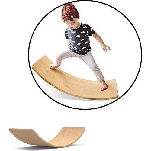 Yoga Wood Balance Board Child Adult Sports Board Balance Board 50 X27CM Plywood Platform