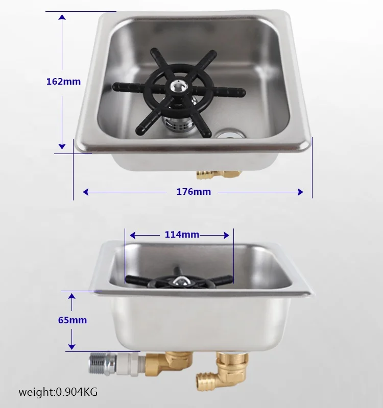 Commercial Automatic Beer Bar Glass Rinser Stainless Steel Bottle Pitcher Jug Cup Glass Rinser for Kitchen Sinks