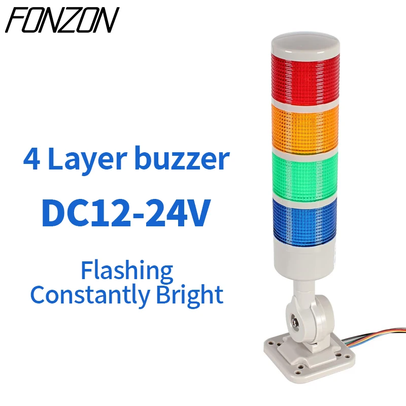 Led Signaaltoren Stack Lights CNC Machine DC12-24V AC220V Stabiel Knipperlicht Industriële Signaal Waarschuwingslichten Zoemer
