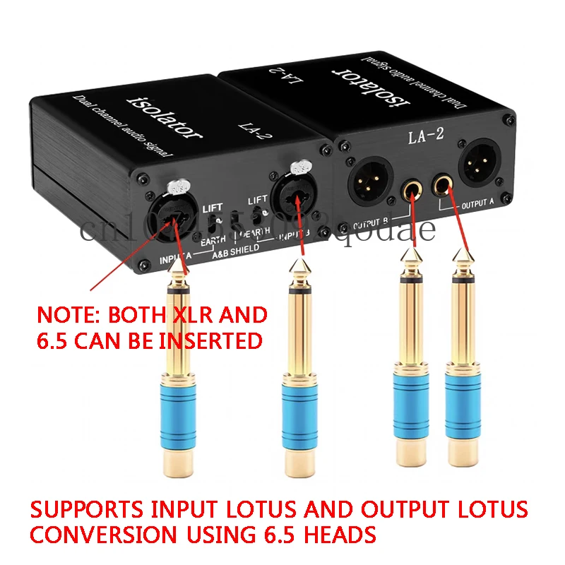 Professional LA2 Audio Isolator Noise Reduction Filter Eliminates Current Noise 6.5 Xlr Mixer Microphone Port