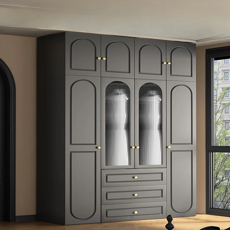 Closet Glass Hanger Nordic Teen Open Bedroom Wardrobe Organizer Storage Furniture