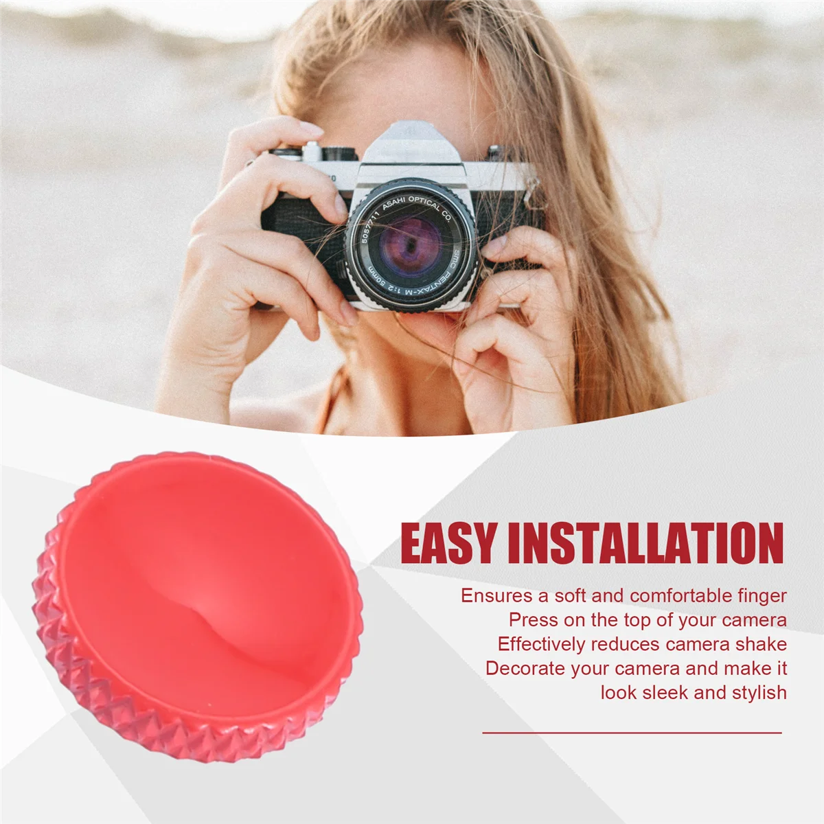 N82R Camera Shutter Release Button Metal for Fujifilm XT30 XT20 XT10 XT3 XT2 XPRO2 X100F X100T Sony RX1R RX10IV Leica(Red)