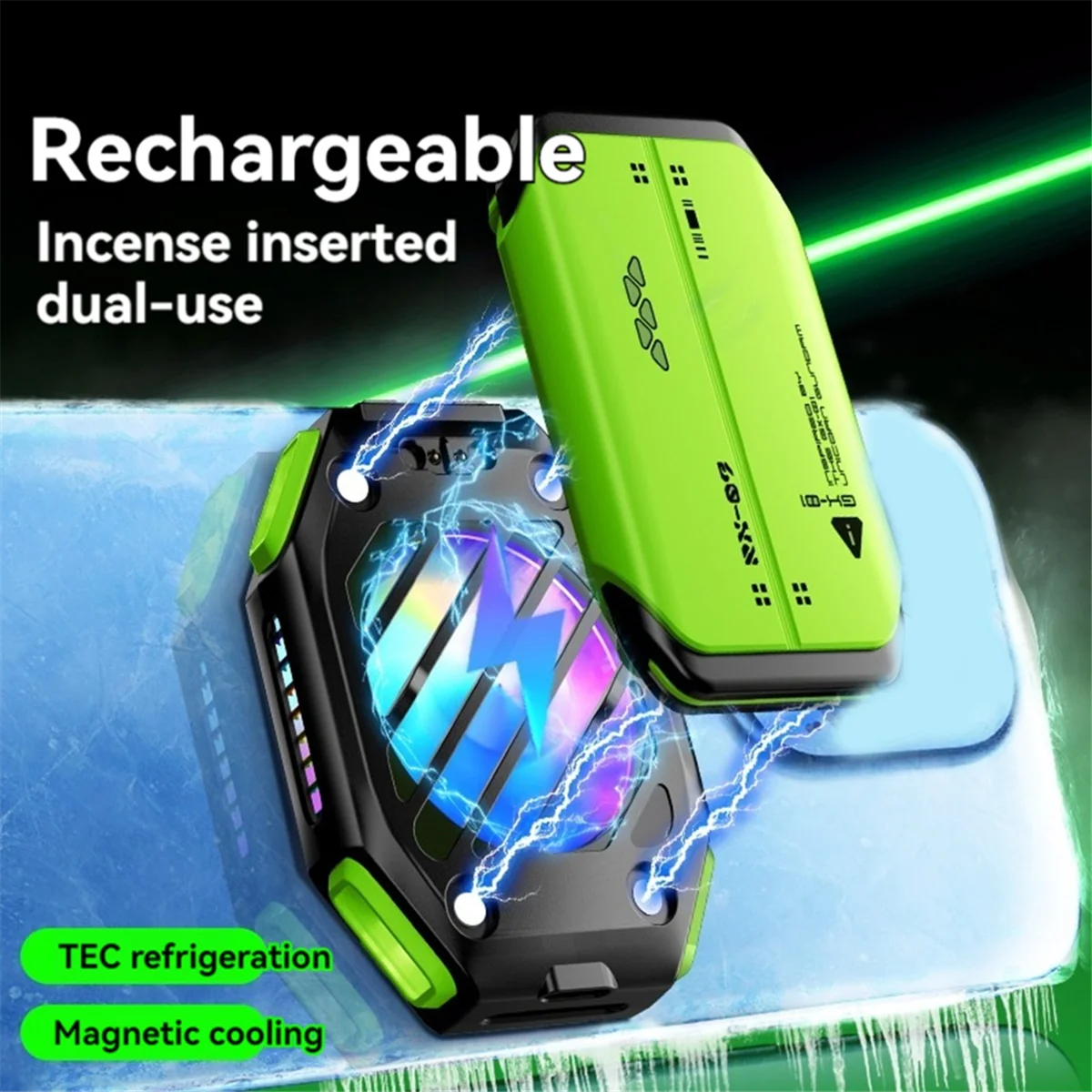 Bvbv x111 telefone semicondutor magnético ventilador de refrigeração radiador com 7 engrenagens refrigerador de jogo ajustável para ios android universal