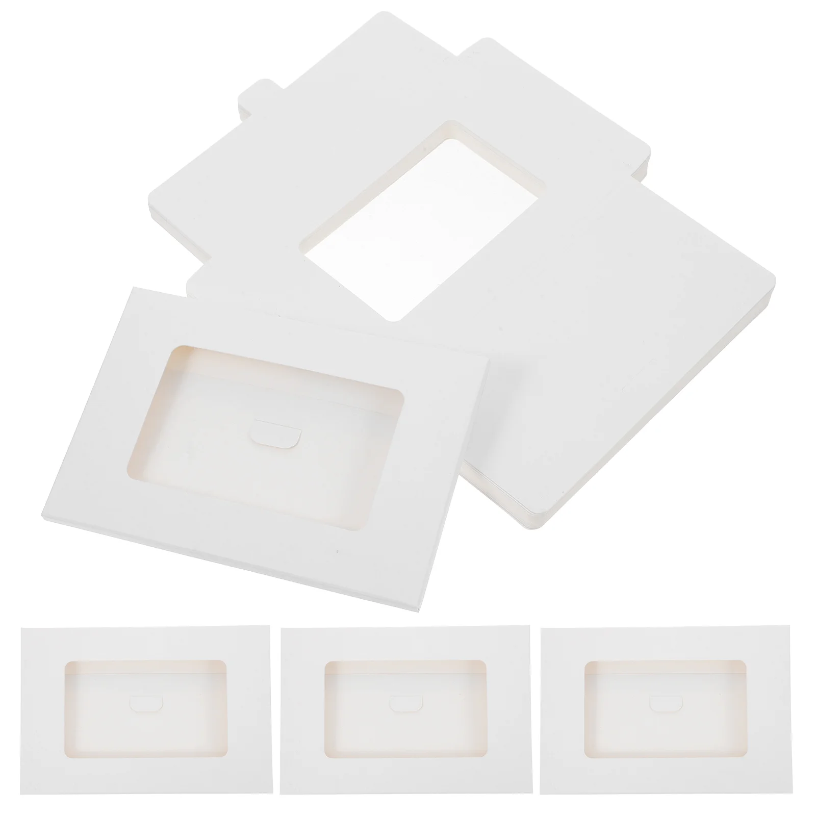 

30 Pcs Window Envelope Box Craft Picture Frames Blank Photo DIY Clear Postcard Cardboard