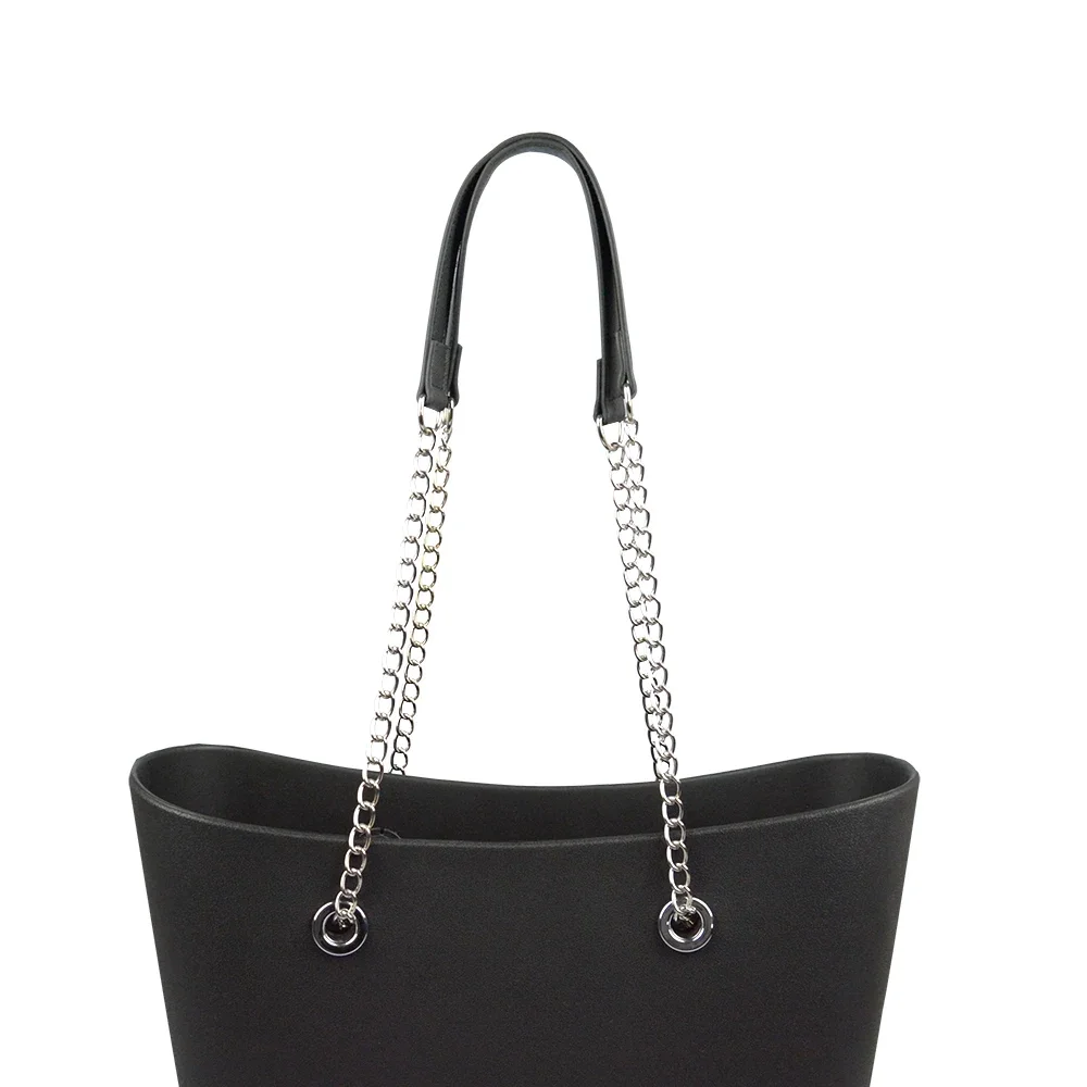 Nuevo TANQU 1 par Obag plata larga cadena gruesa individual con tornillos chapados en Metal para O Bag Accesorios manijas bolso de mujer