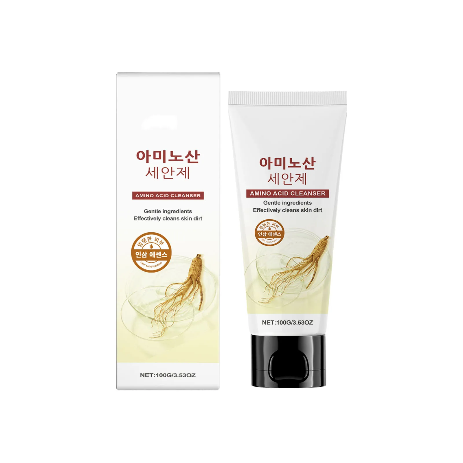 한초빛 HANCHOBIT Amino Cleanser with Ginseng Extract Gentle Deep Cleansing for All Skin Types 100g, 3.53oz