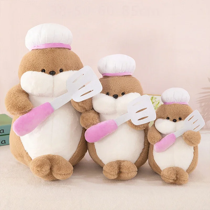 

50cm Kawaii Plush Toy Stuffed Doll Anime Chef Seal Cute Large Animal Doll Kids Birthday Gift for Children Plushie Toy