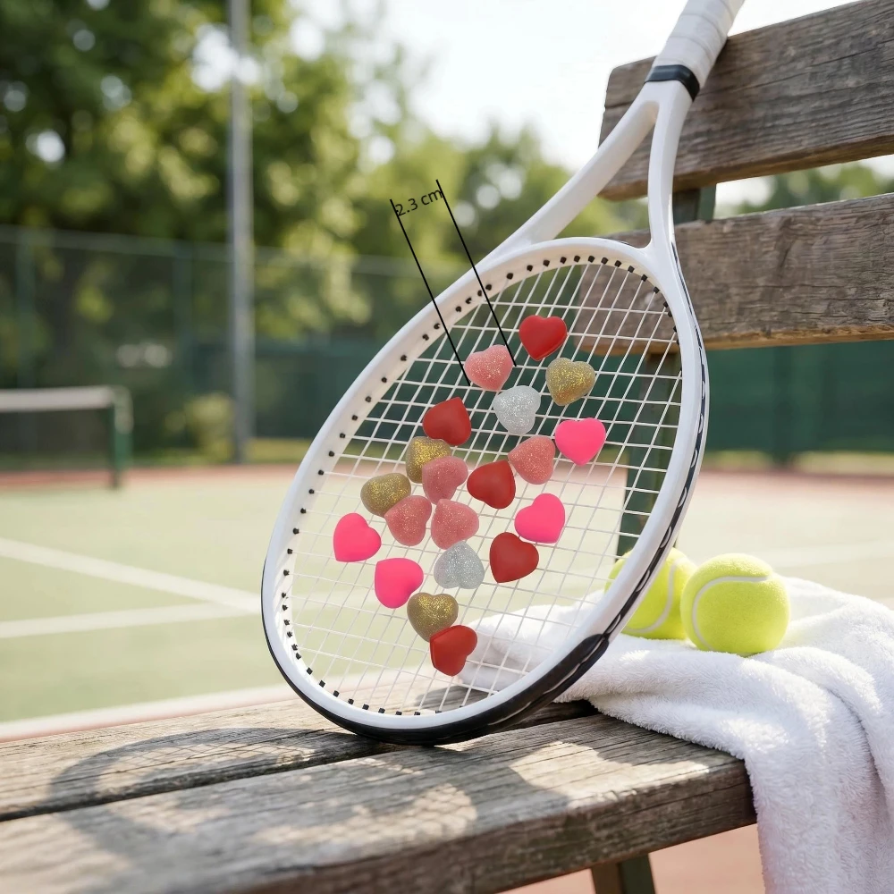 Cute Heart-shaped Tennis Vibration Dampeners Tennis Racket Anti Vibration Food Shape Tennis Racquet Damper Tennis Accessory view 6