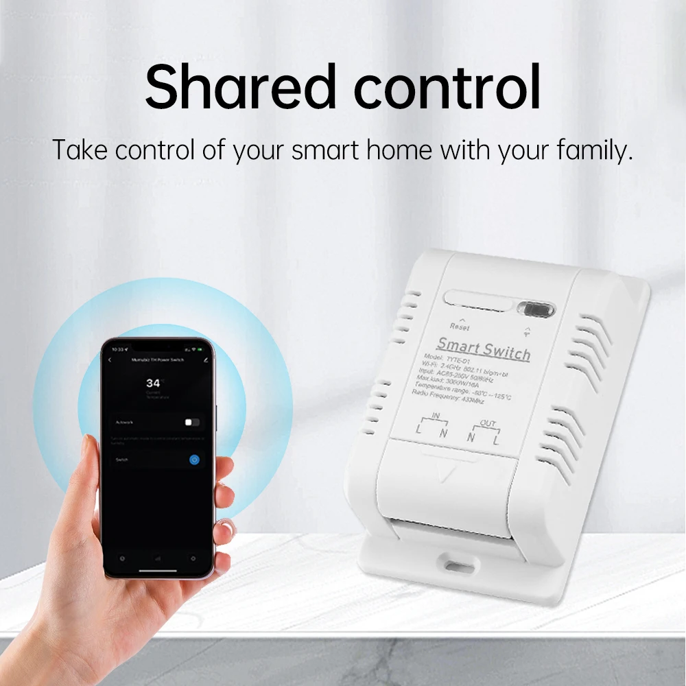 AC85~250V Wifi Smart Temperature Humidity Switch Electricity Control Automation Monitoring Thermostat RF433 for Alexa Smart life