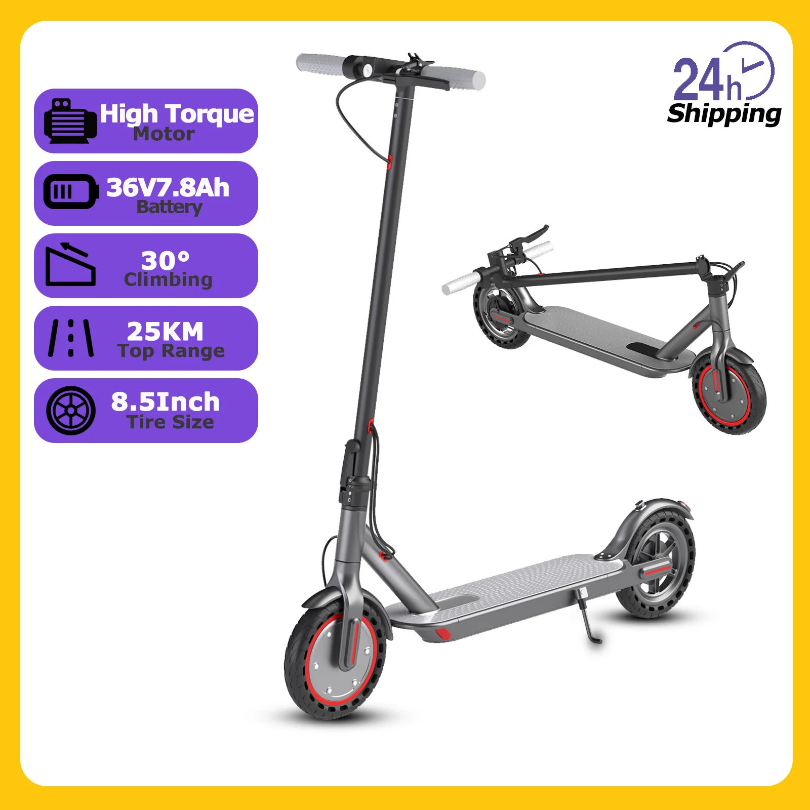 JUICEASE C67Lite Elektrische Scooter 48V13.5Ah Hoge-Capaciteit Batterij Krachtige Motor 50KM Lange Actieradius 10 Inch Dikke Banden Off-Road All Terrain E-scooter met Schokdemping