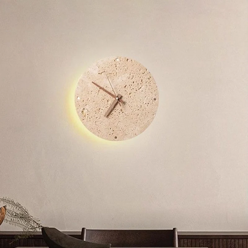 Vintage Wall Clock Nordic Circle Living Room Decoration Clocks Modern House Interior Ornaments Wall Clock Creative Design Clocks