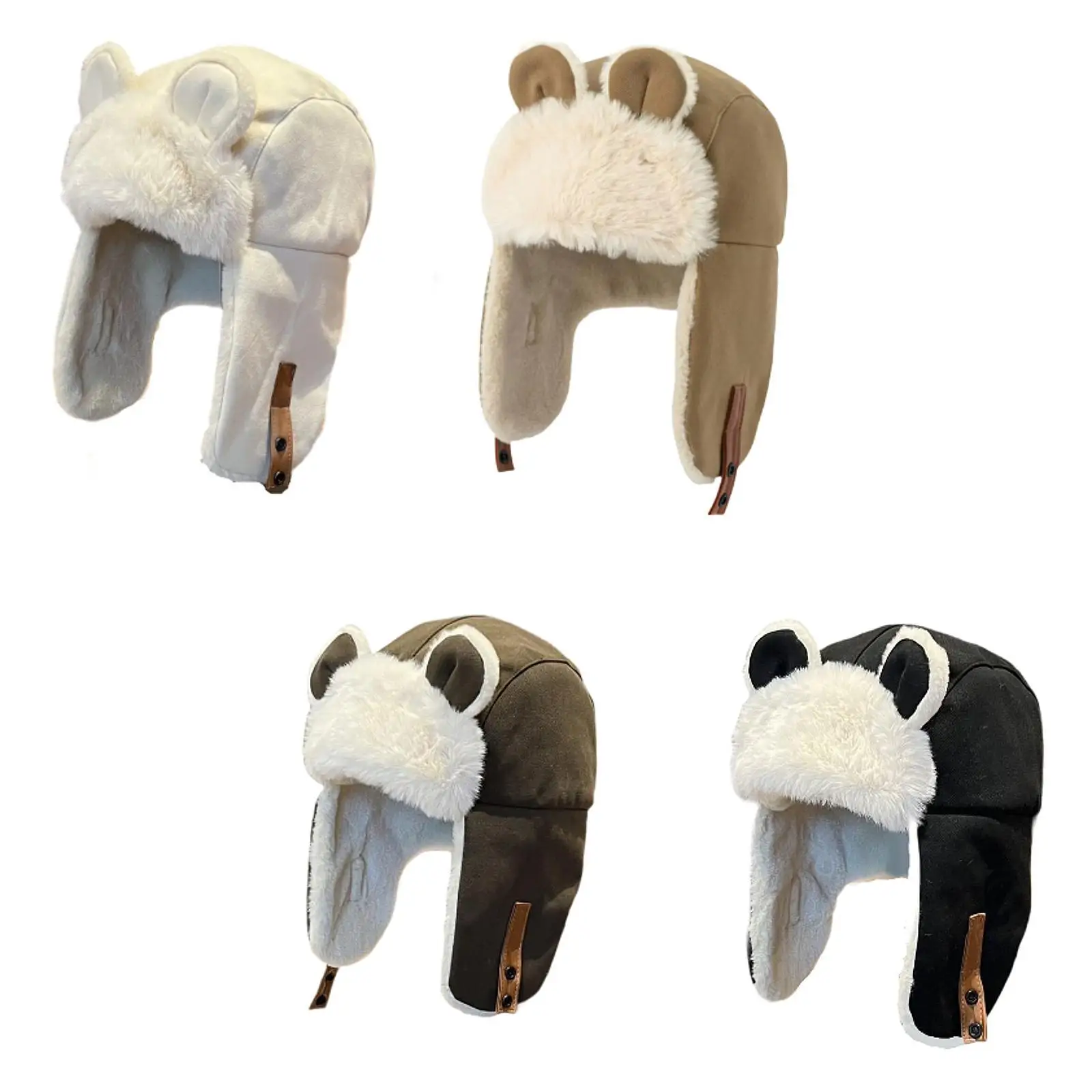 Women Trapper Hat Ear Protection Hat for Shopping Hiking Skiing Riding Festivals
