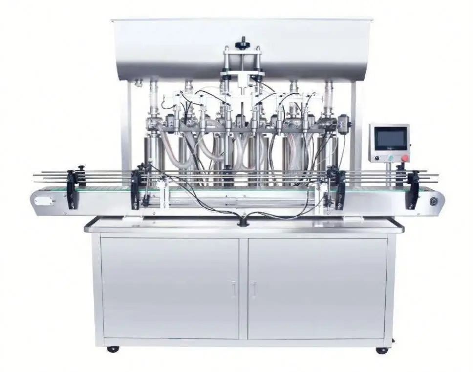 Inline Filling Machine 4 Nozzle Liquid Filling Machine Automatic Overflow Liquid Bottle Filling Machine for Beverage Juice