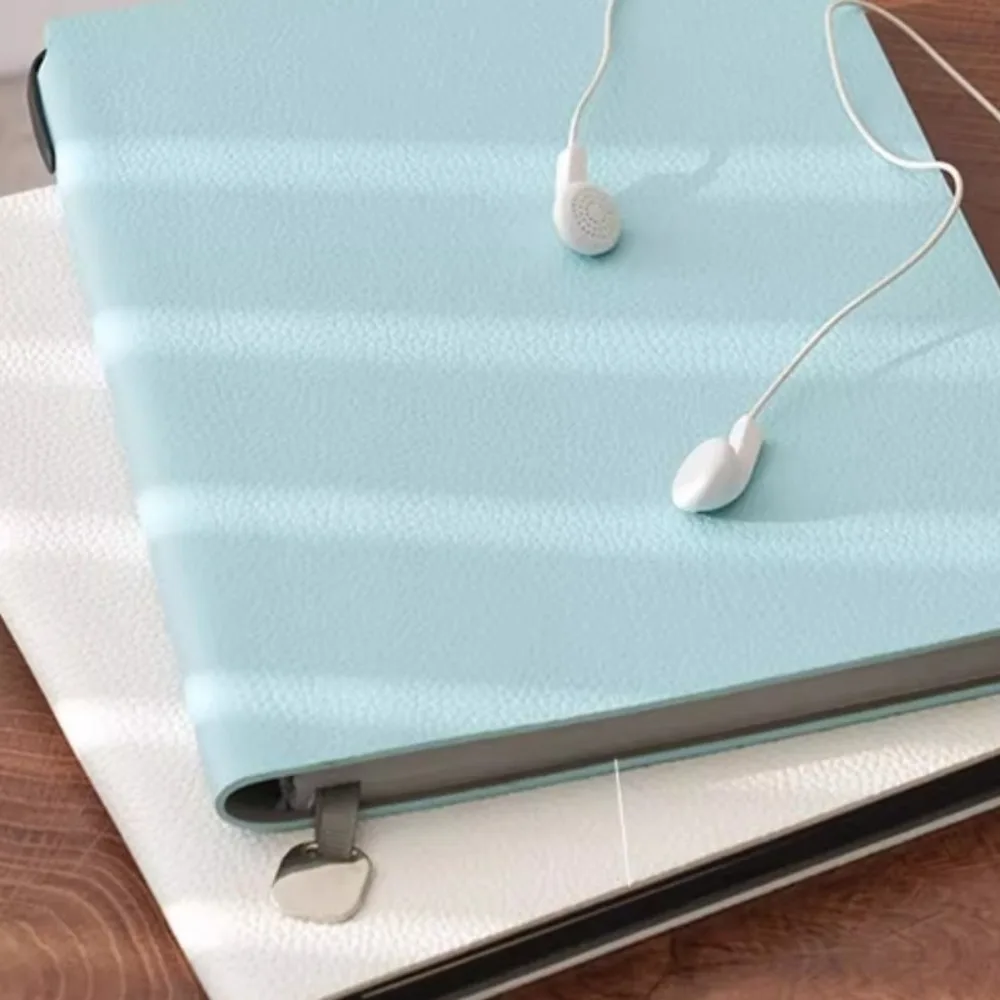 Simple Thick Leather Notebook A5 Litchi Leather Business Notepad Horizontal Line Exquisite Student Diary School