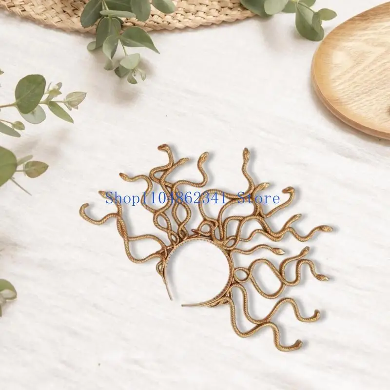 5ASD Trendy Women's Hairband الأنيقة نمط الأفعى نمط رأس الملقحة ملحقات أزياء الهالوين